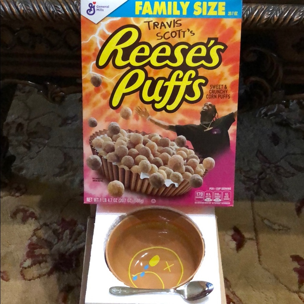 Travis scoot cereal and bowl with spoon